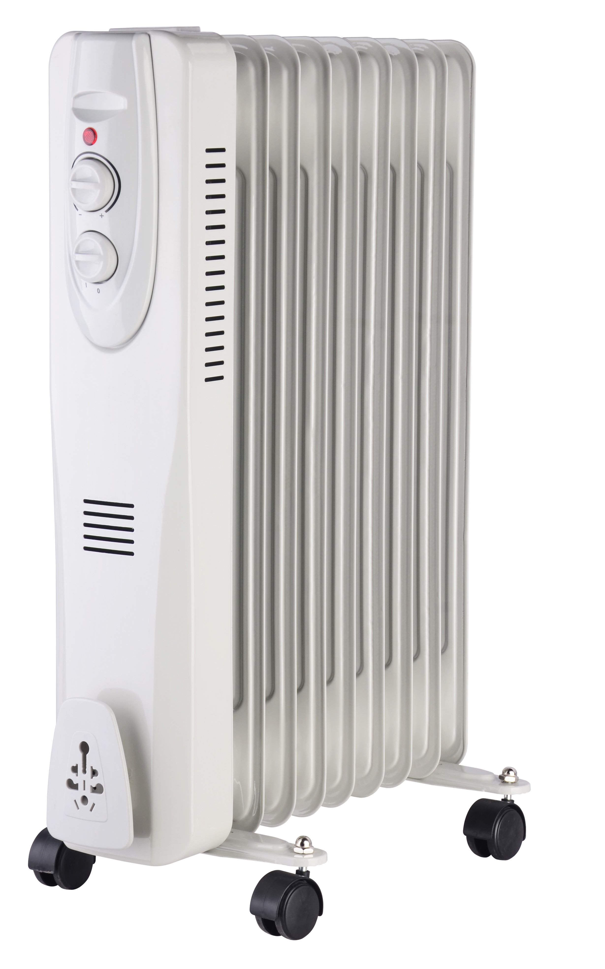 9 Fin White Oil Filled Radiator 2000w