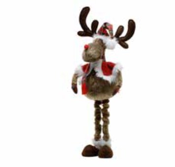 71cm Brown Standing Reindeer with Extendable Legs