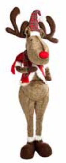 165cm Brown Standing Reindeer in Waistcoat
