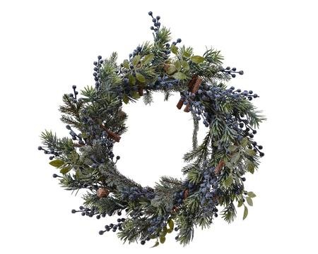Frosted Blue Berry Wreath