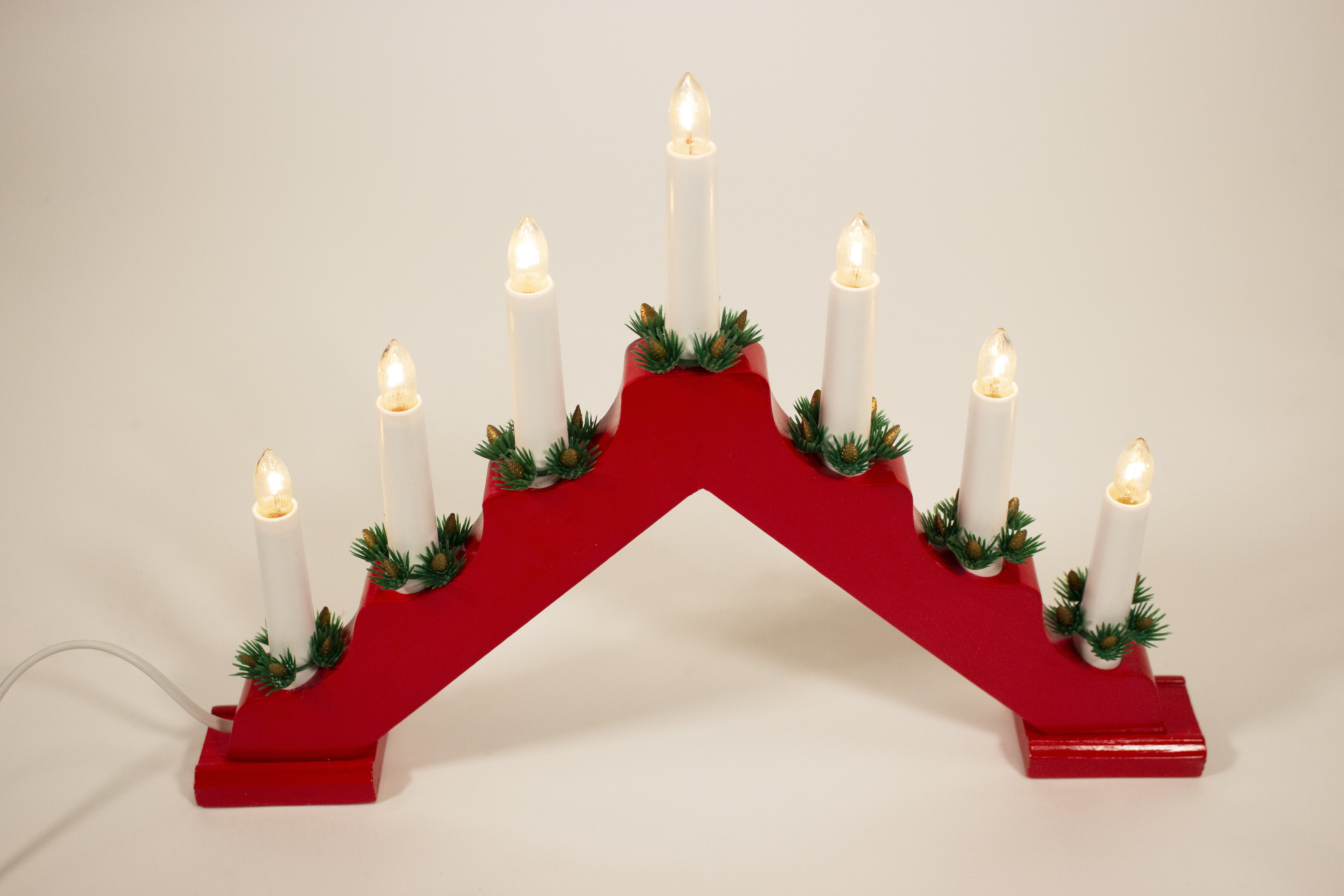 38cm Candle Bridge Red