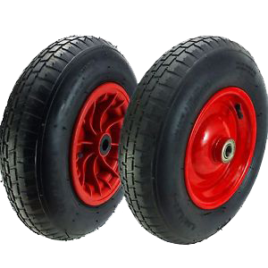 Red P-Handle Hand Truck Spare Wheel 10"