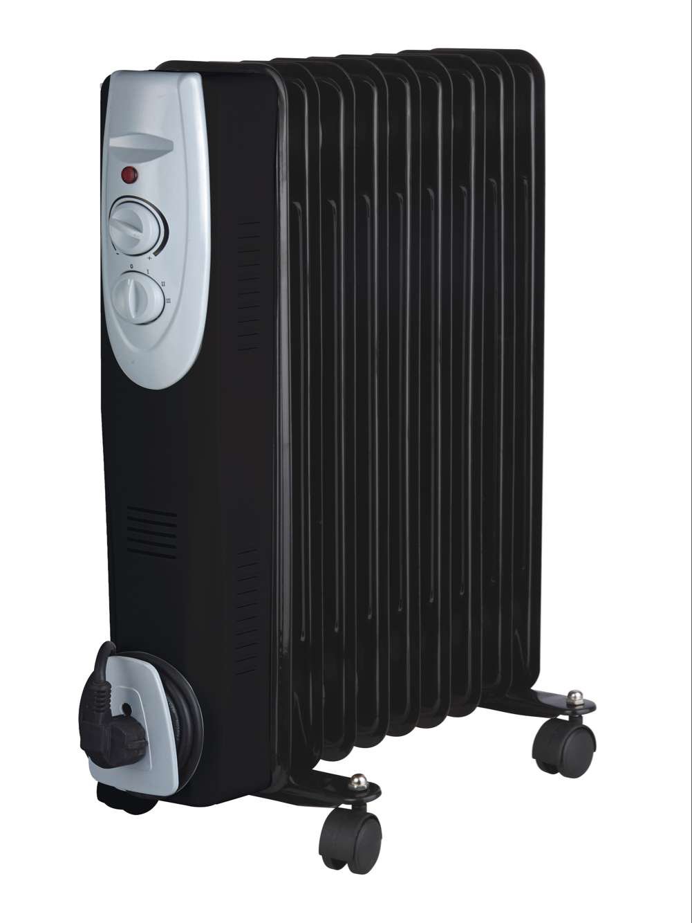 9 Fin Black Oil Filled Radiator 2000w