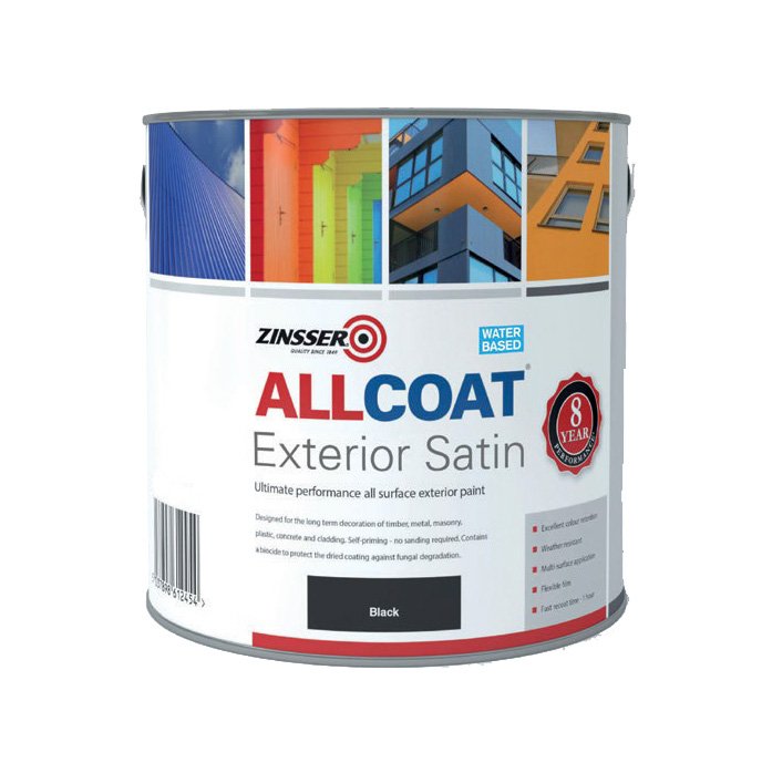 Zinsser Allcoat Exterior Satin 1L Black