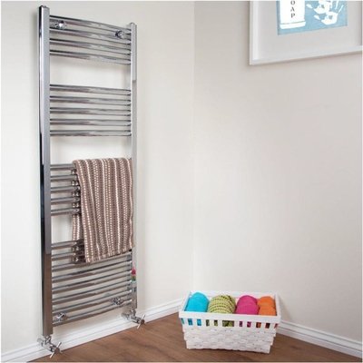 Curved Chrome Towel Rail 600mm x 800mm