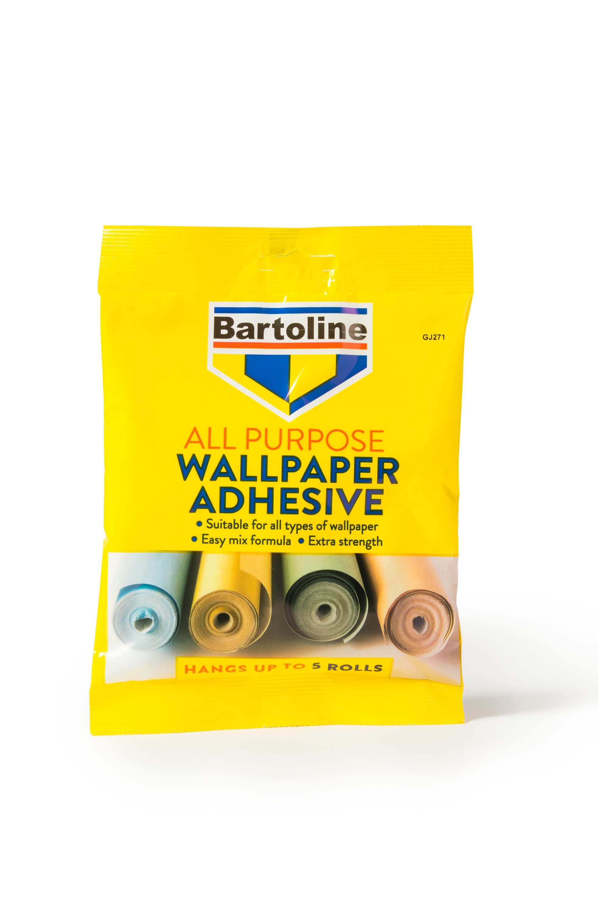 Bartoline Wallpaper Adhesive 95g 5 Roll Yellow Box Flake