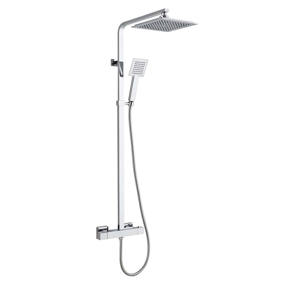 Trisen Zacha CHROME Square Expo Adj Thermo Shower