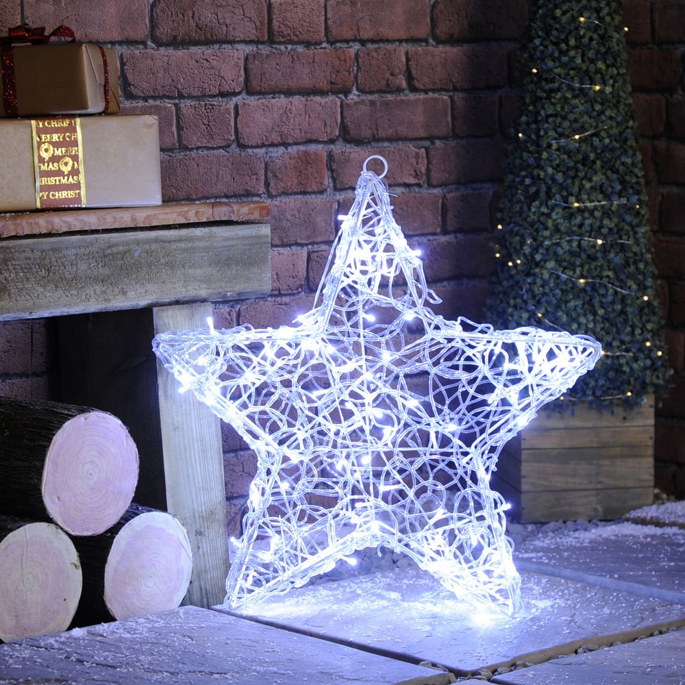 Twinkling Soft Acrylic Star 58cm White