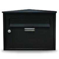 Manor Large Contemporary Post Box Black