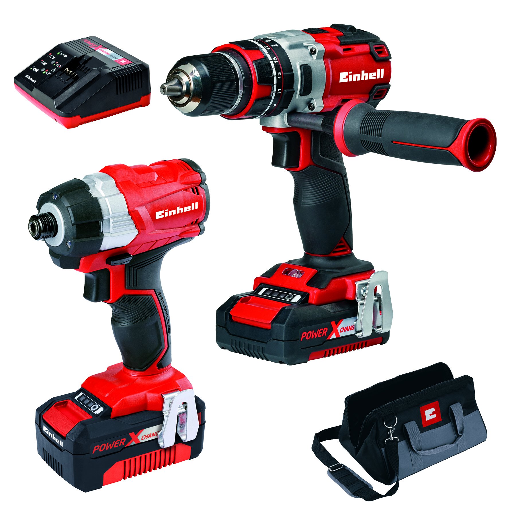 Einhell Power X-Change 18V Brushless Combi Drill & Impact Driver