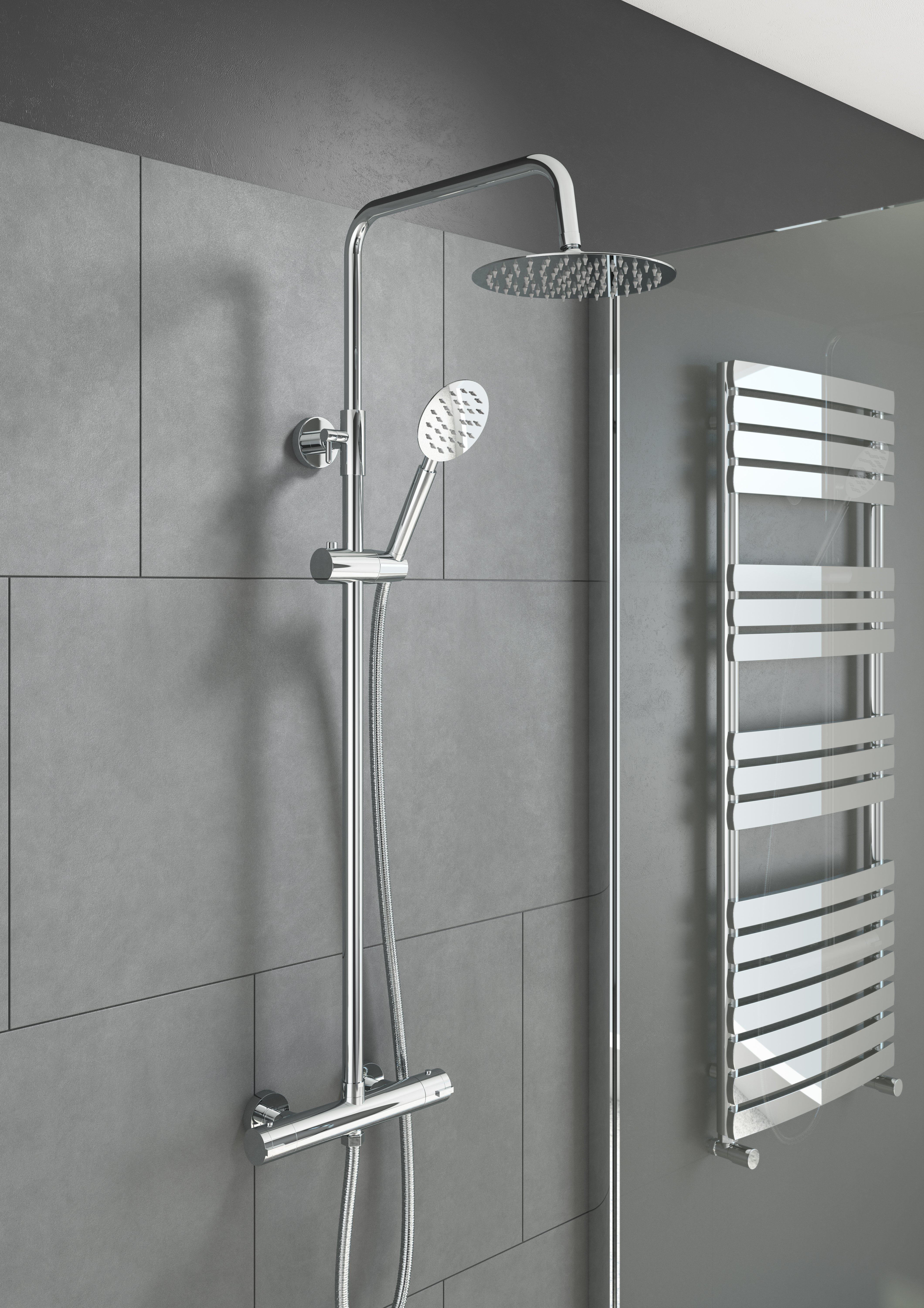 Round Thermostatic Shower Kit