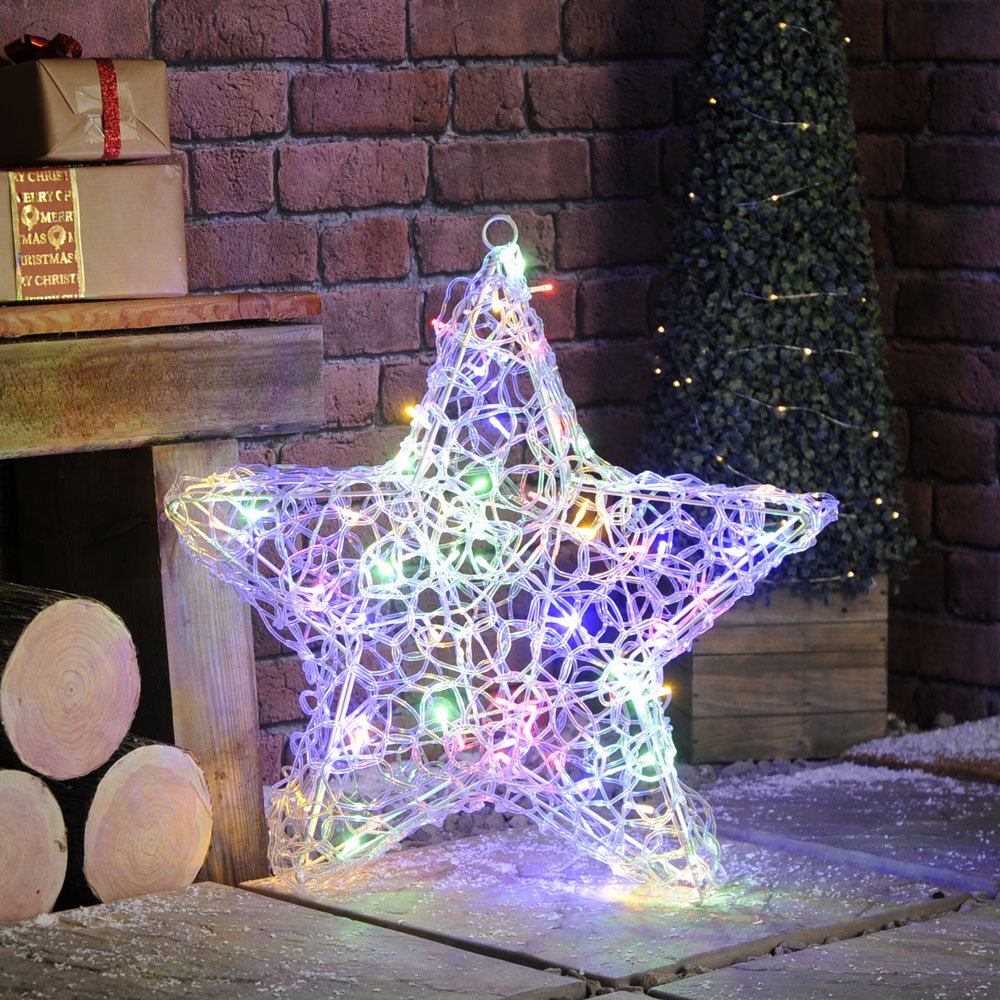 Twinkling Soft Acrylic Star 58cm Multicolour