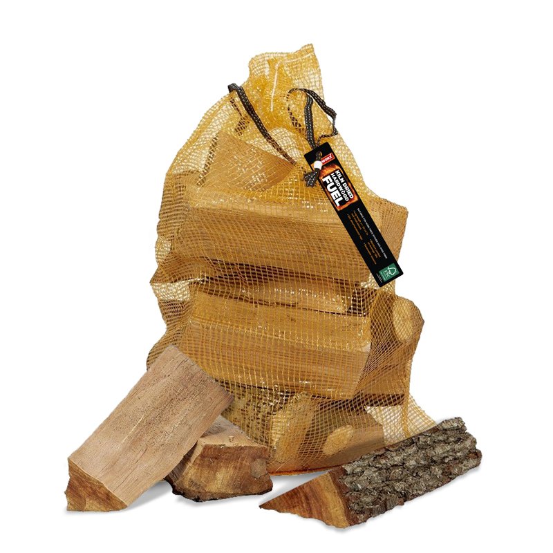 Kiln Dried Hardwood Logs  Mesh Bag 22 ltr