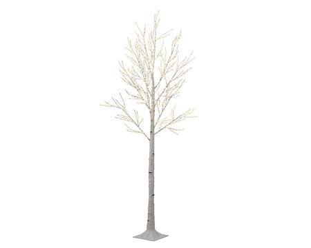 2.2m Micro LED Birch Tree White Finish