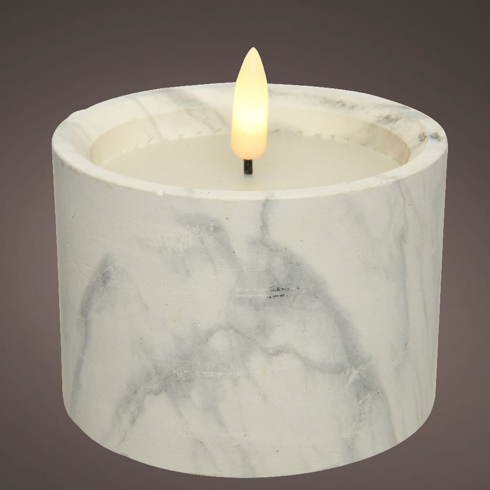 8.5cm Marble Flameless Candle
