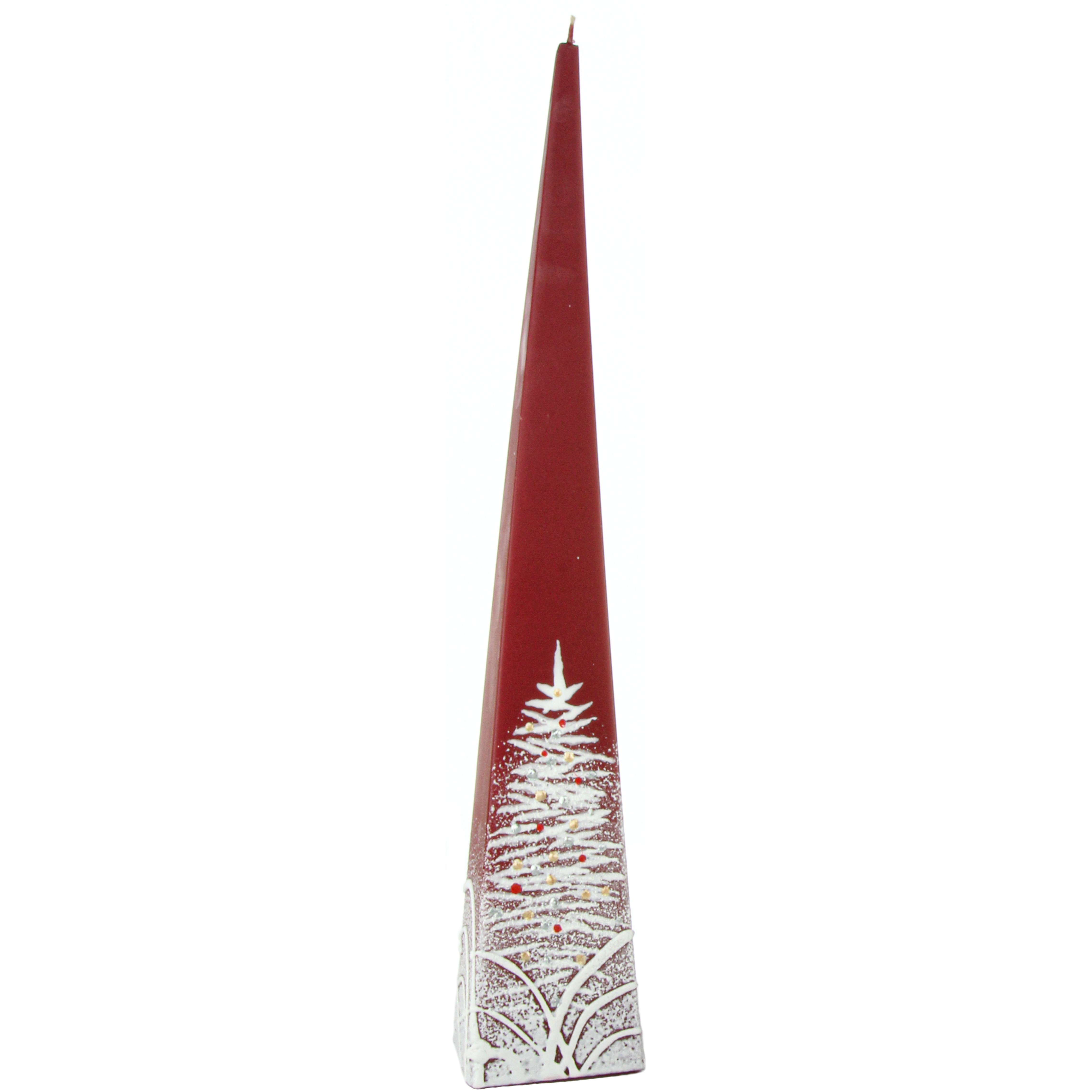 Red Christmas Candle Pyramid 35cm