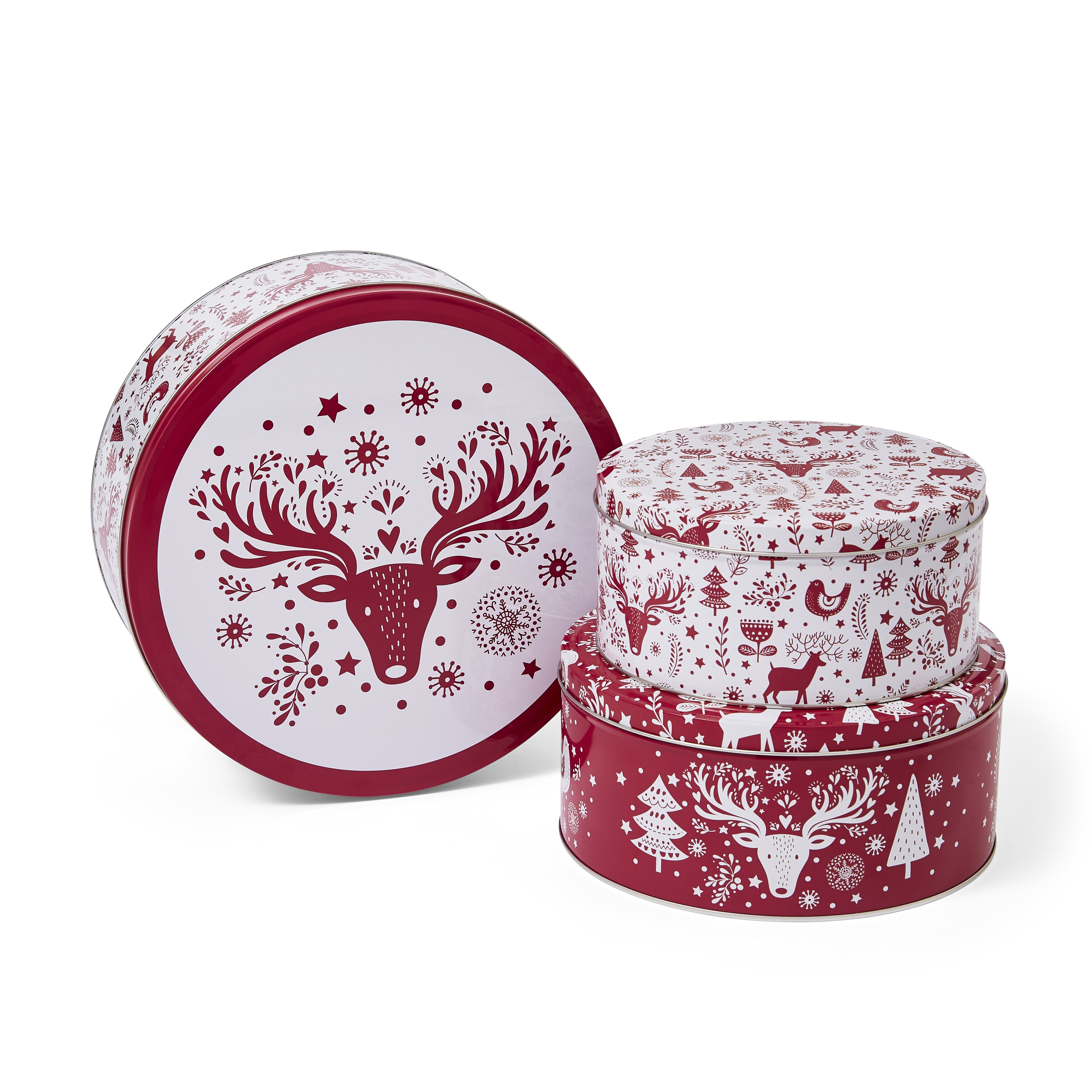 Cooksmart A Nordic Christmas Set 3 Cake Tins