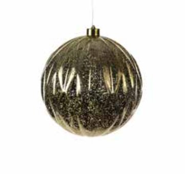 Large LED Christmas Bauble Gold