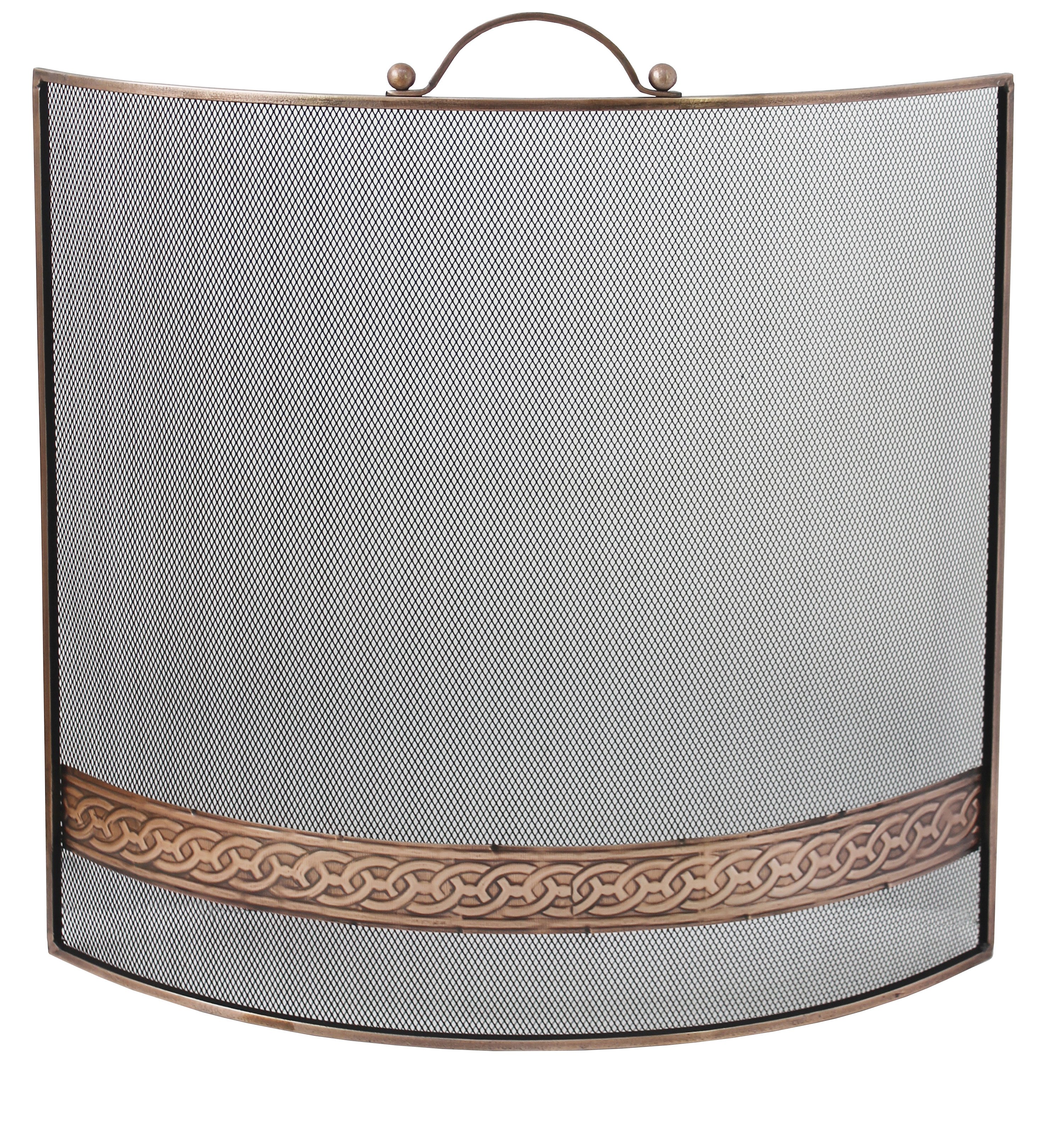 Copper Celtic Band Fire Screen