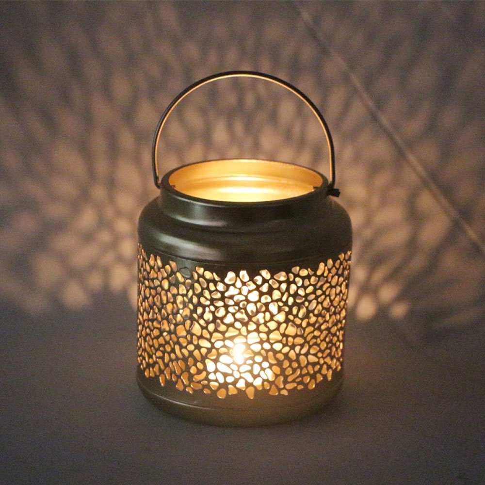 Gold metal lantern