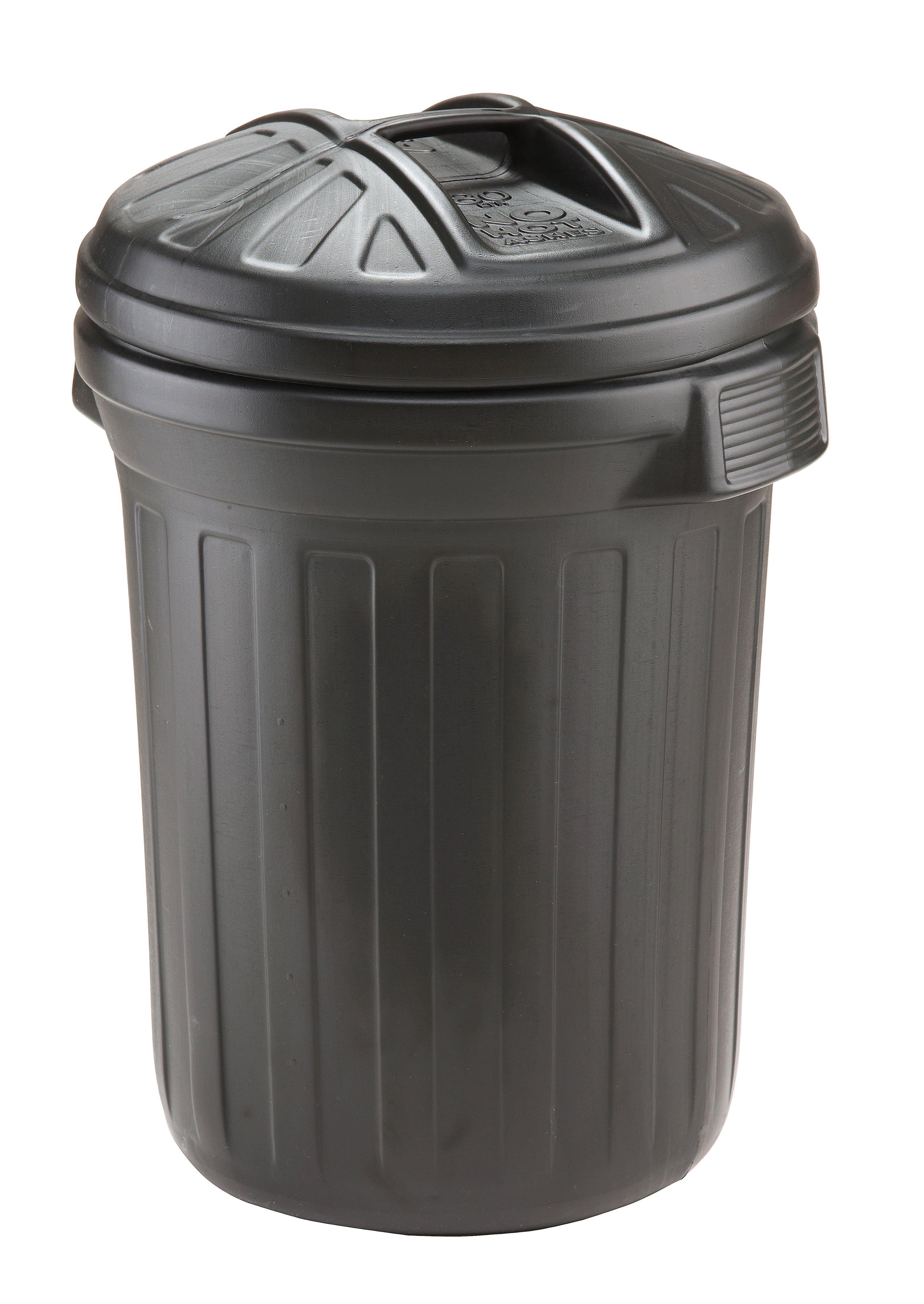 80L Large Refuse Bin & Lid Blk