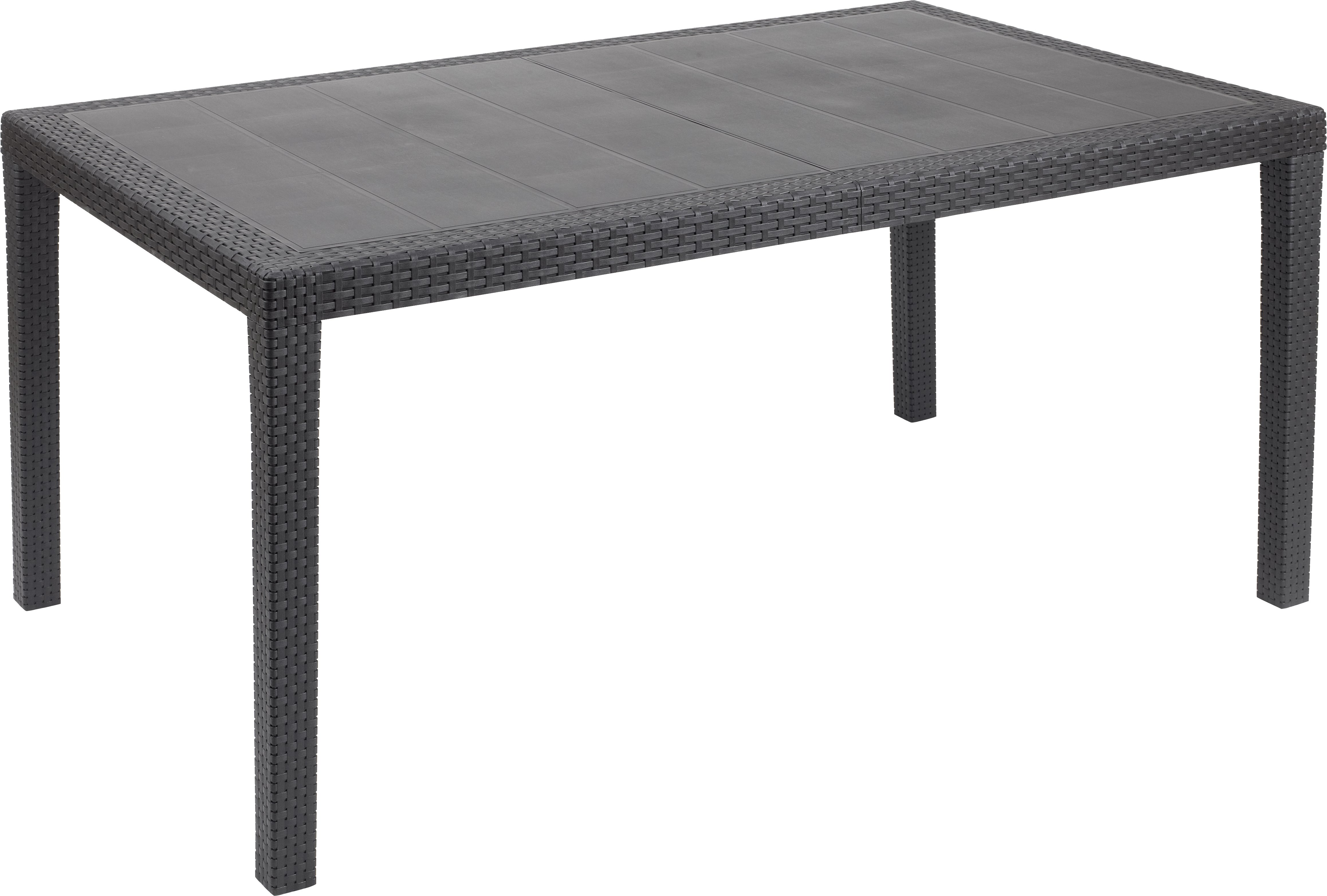 Prince Rattan Effect Rectangular Table Anthracite