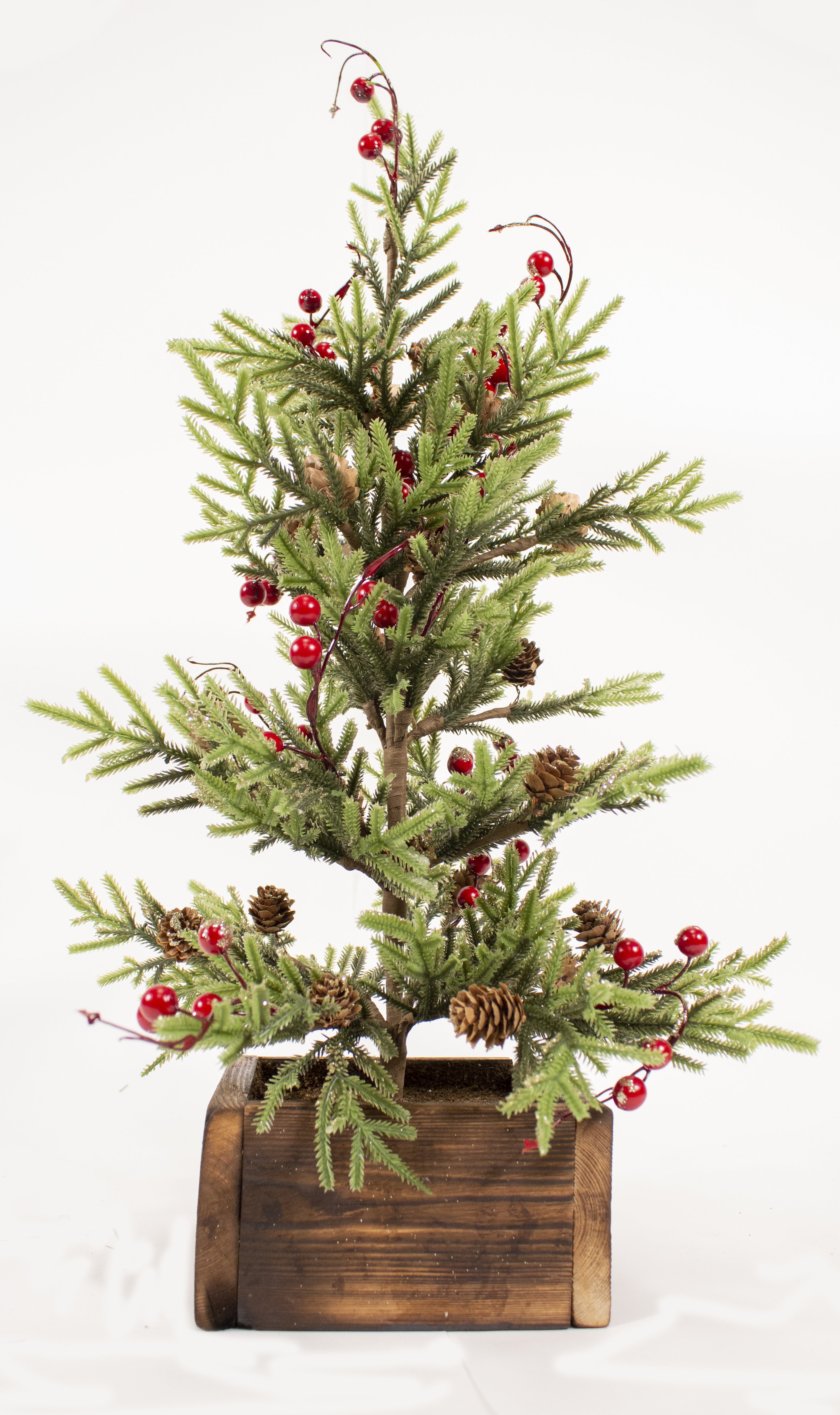 50cm Red Berry Christmas Pine Tree