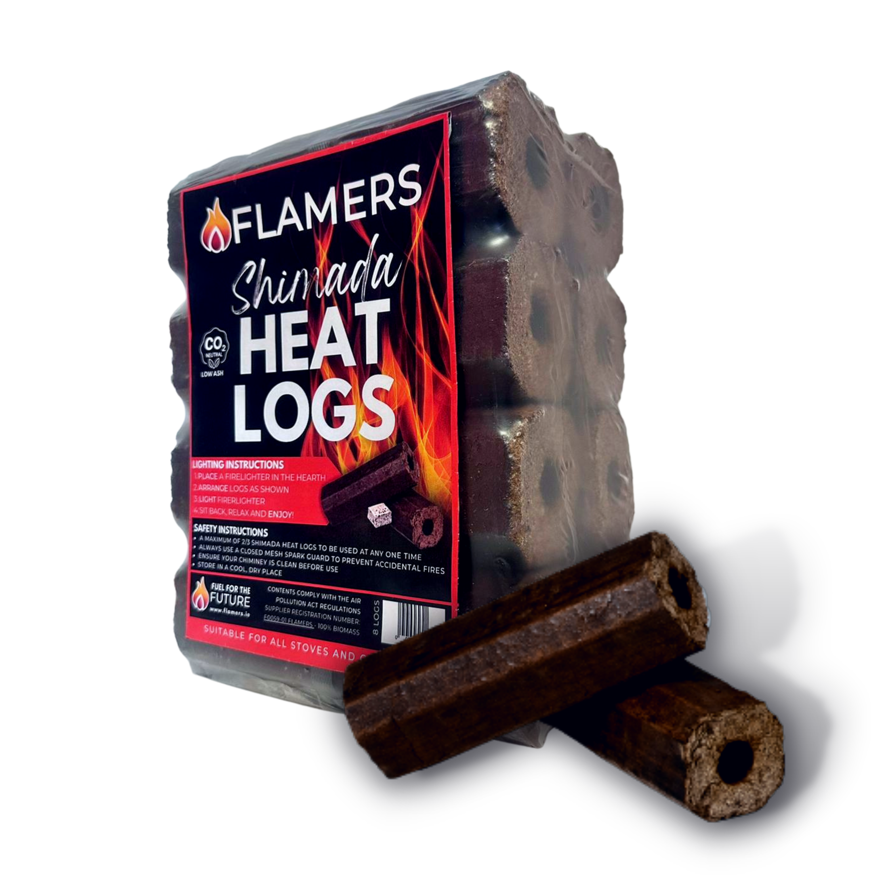 Flamers Shimada Heat Logs 8 Pack (Pallet 172)