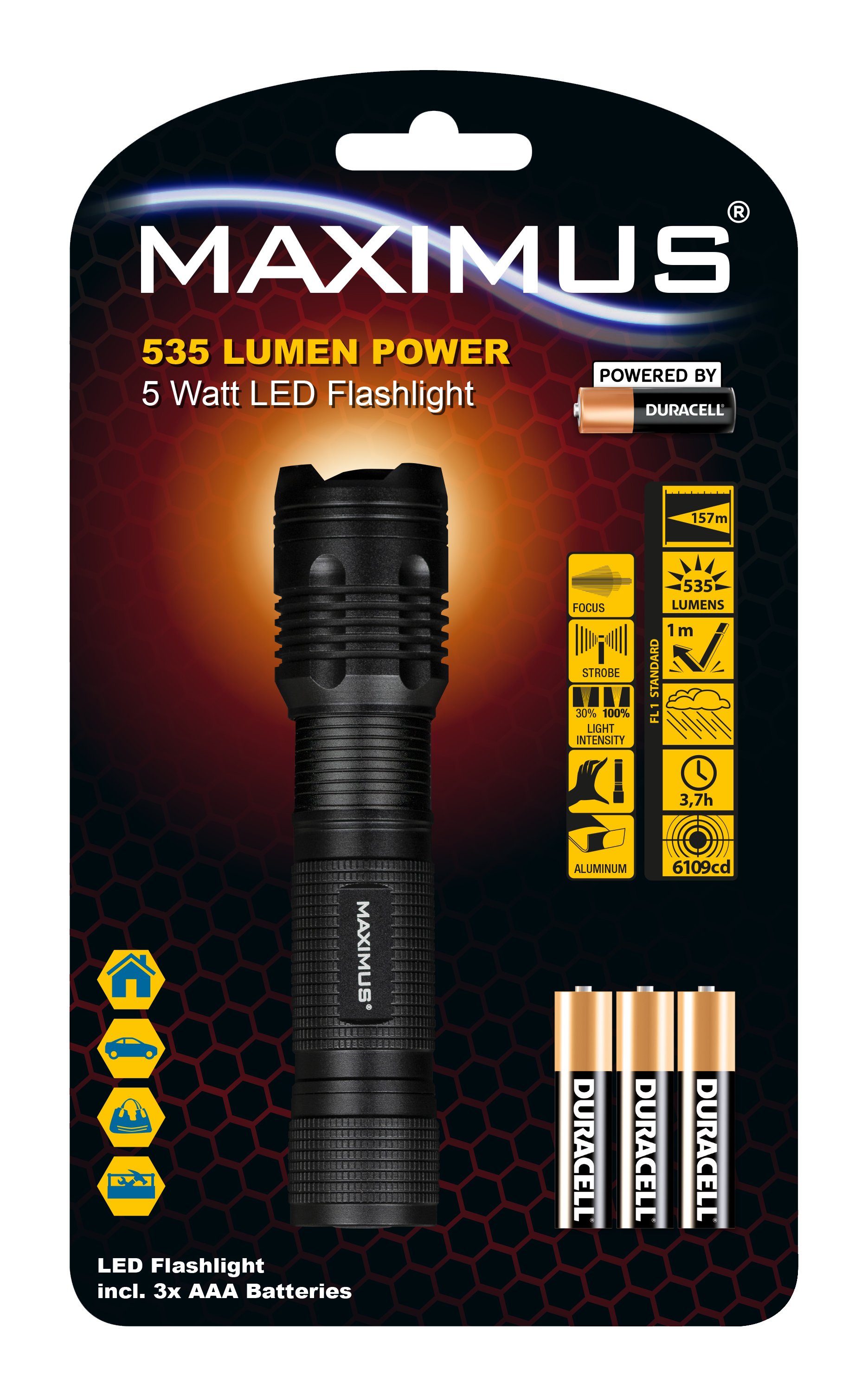 Maximus LED Flashlight 5W 500lm