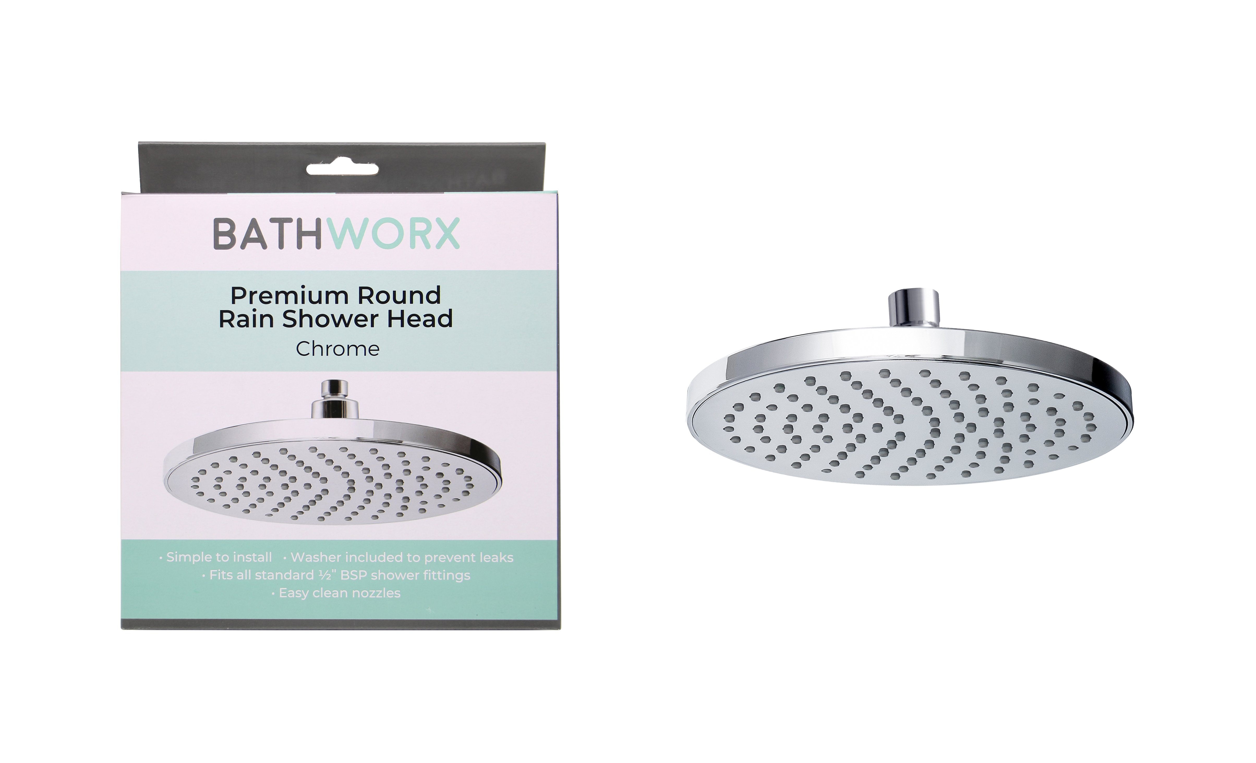 Bathworx Premium Rain Shower Head (Round)