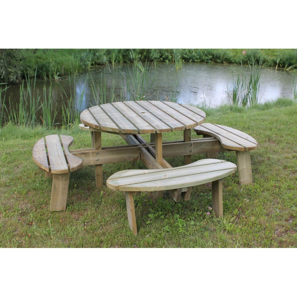 Avoca Eight Seater Round Picnic Table
