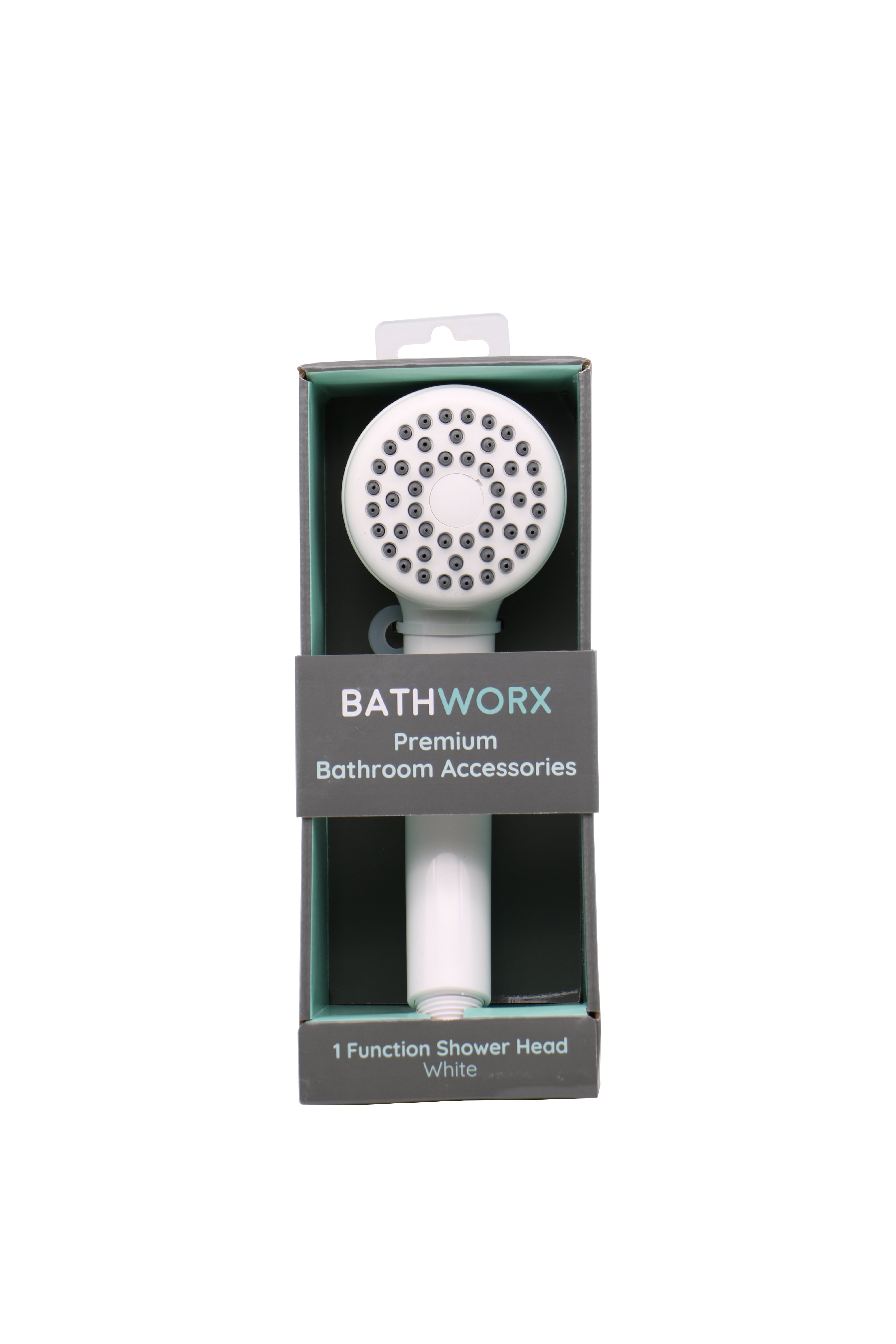 Bathworx 1 Function Shower Head (White)