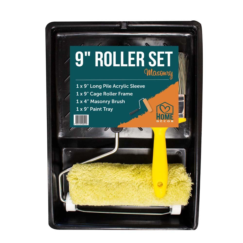 Home Decor 9" Masonry Roller Set With Brush