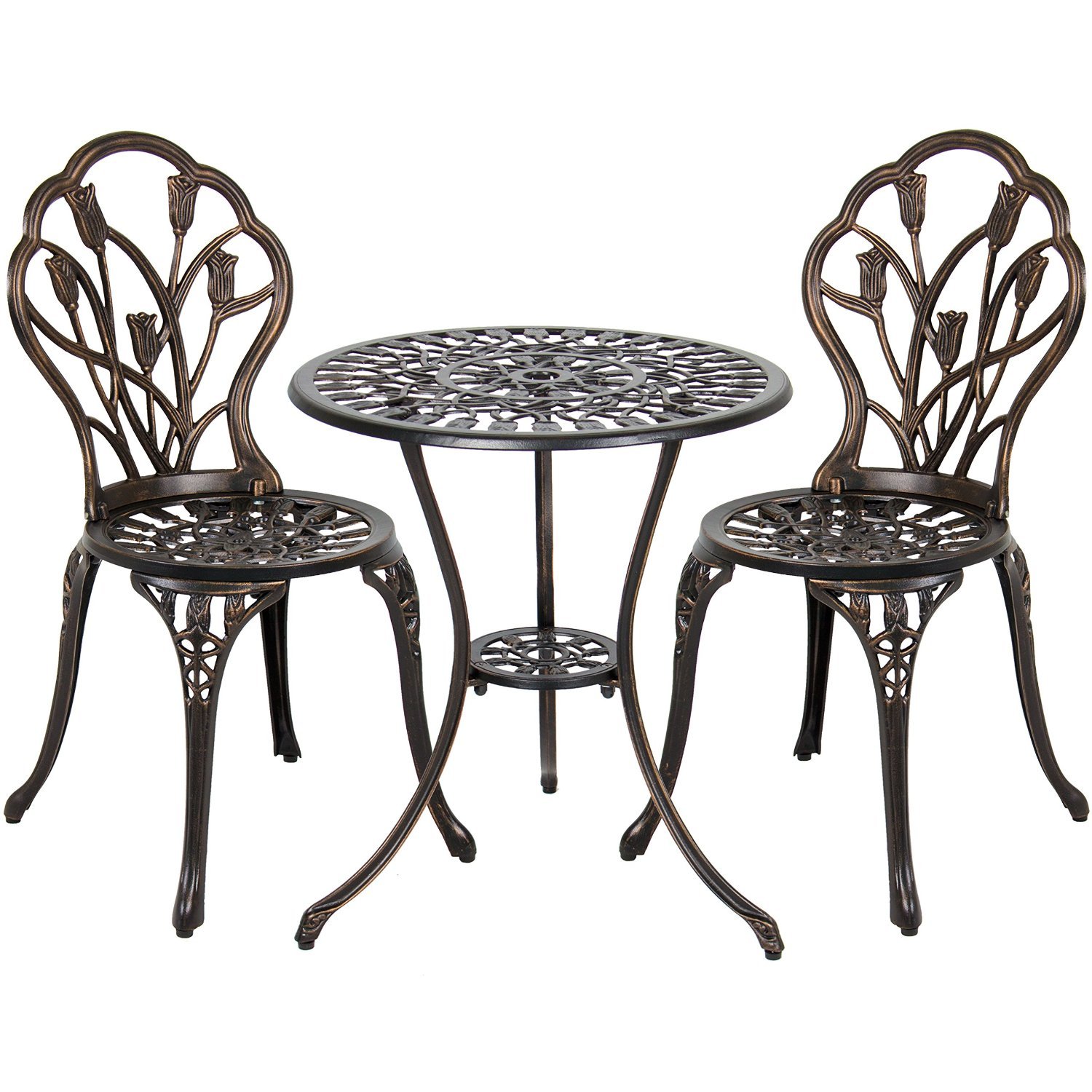 Garden Collection Victorian Style Bronze Bistro Set