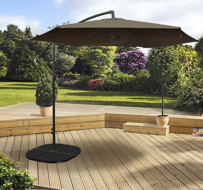 Overhang Parasol 3m Taupe