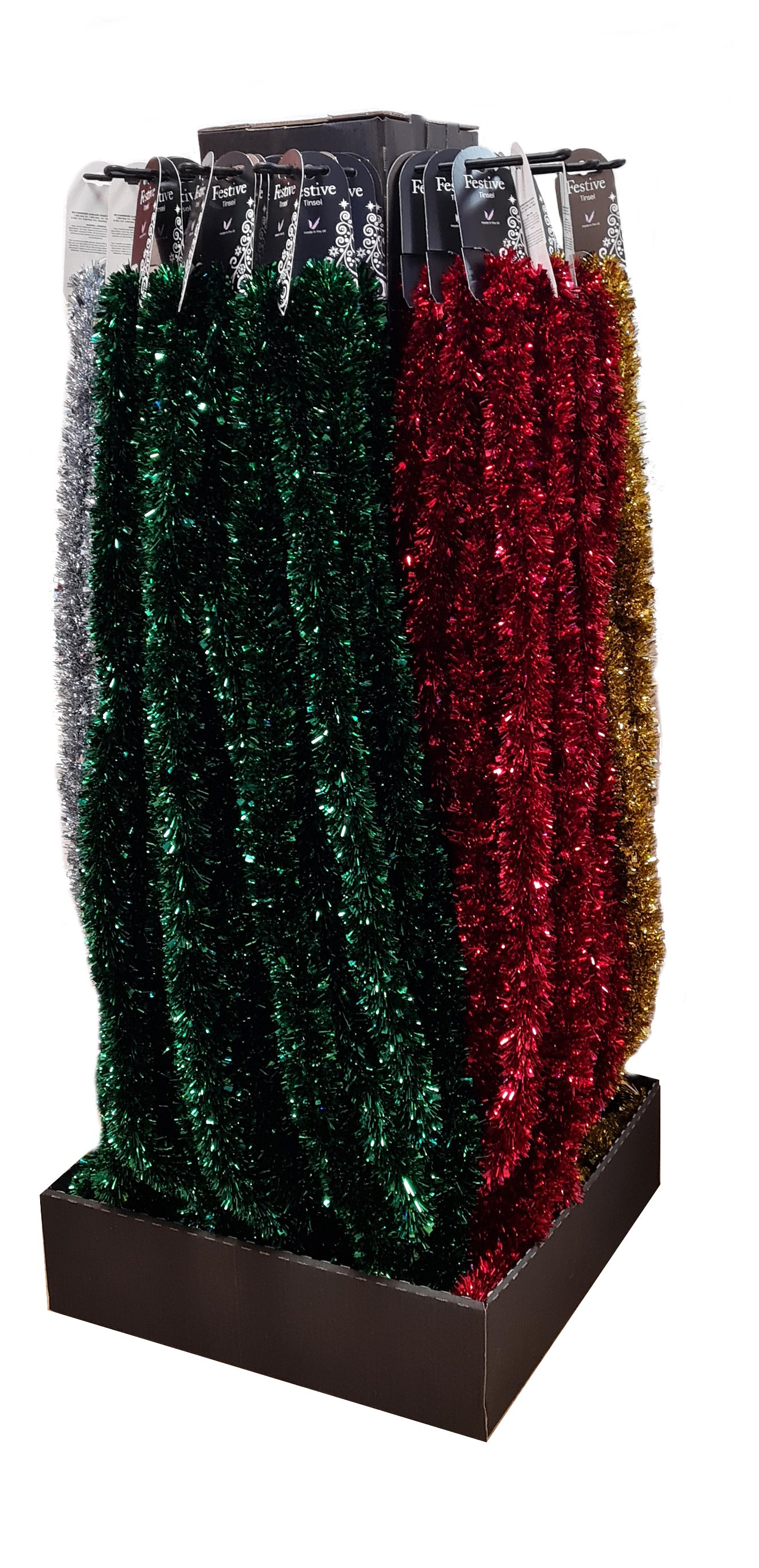 200cm X 5cm 4 Asstd Tinsel In Rocket - Trad Cols