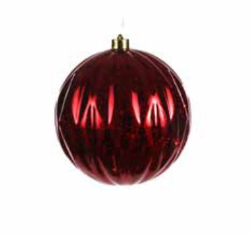 Large LED Christmas Bauble Red