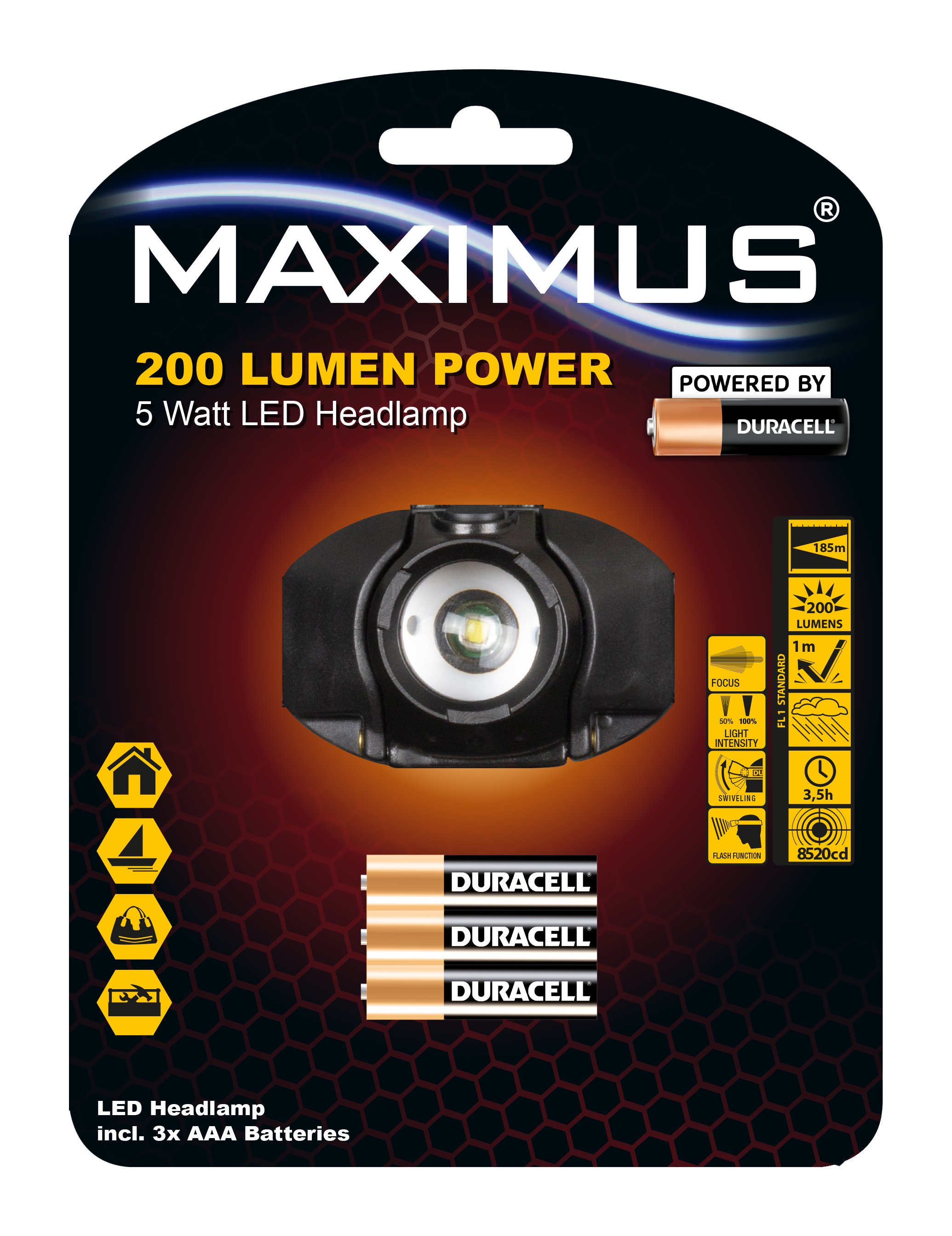 Maximus LED Headlamp 5W 200lm